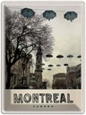 Blechschild 40x30 cm Montreal Kanada Urlaub Europa Regenschirm Bildmotiv Reisemotiv Abenteuer Reisen Amerika USA