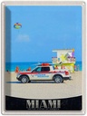Blechschild 40x30 cm Miami USA Urlaub Amerika Ozeanrettung Wagen Bildmotiv Reisemotiv Abenteuer Reisen