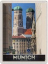 Blechschild 40x30 cm München Stadt Mittelalter Architektur Bildmotiv Reisemotiv Abenteuer Reisen Deutschland Urlaub