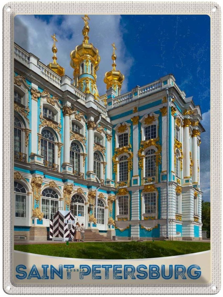 [LA-137470] Blechschild 40x30 cm Saint Petersburg Architektur Russland Bildmotiv Reisemotiv Abenteuer Reisen Urlaub Häuser
