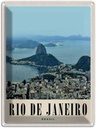 Blechschild 40x30 cm Rio de Amerika USA Urlaub Janeiro Brasilien Stadt Bildmotiv Reisemotiv Abenteuer Reisen