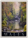 Blechschild 40x30 cm Wales England Urlaub Natur Fluss Wald Bildmotiv Reisemotiv Abenteuer Reisen
