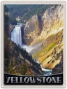 Blechschild 40x30 cm Yellowstone Wasserfall Urlaub Fluss Natur Bildmotiv Reisemotiv Abenteuer Reisen Amerika USA
