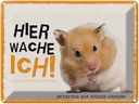 Blechschild 30x40 cm Hamster hier wache ich eigene Gefahr Tier Haustier