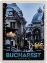 Blechschild 40x30 cm Bukarest Romänien Häuser Architektur Stadt Bildmotiv Reisemotiv Abenteuer Reisen Europa Urlaub