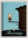 Blechschild 40x30 cm Toskana Italien Häuser Architektur Laterne Bildmotiv Reisemotiv Abenteuer Reisen Europa Urlaub
