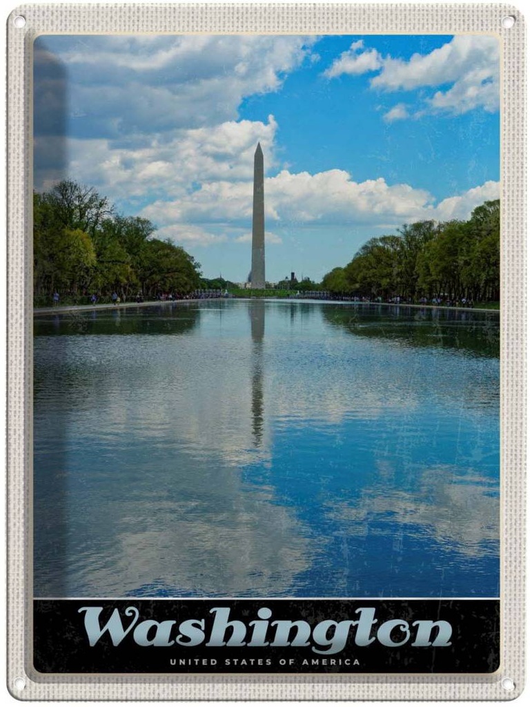 [LA-138086] Blechschild 40x30 cm Washington USA Urlaub Amerika Poromac Bildmotiv Reisemotiv Abenteuer Reisen