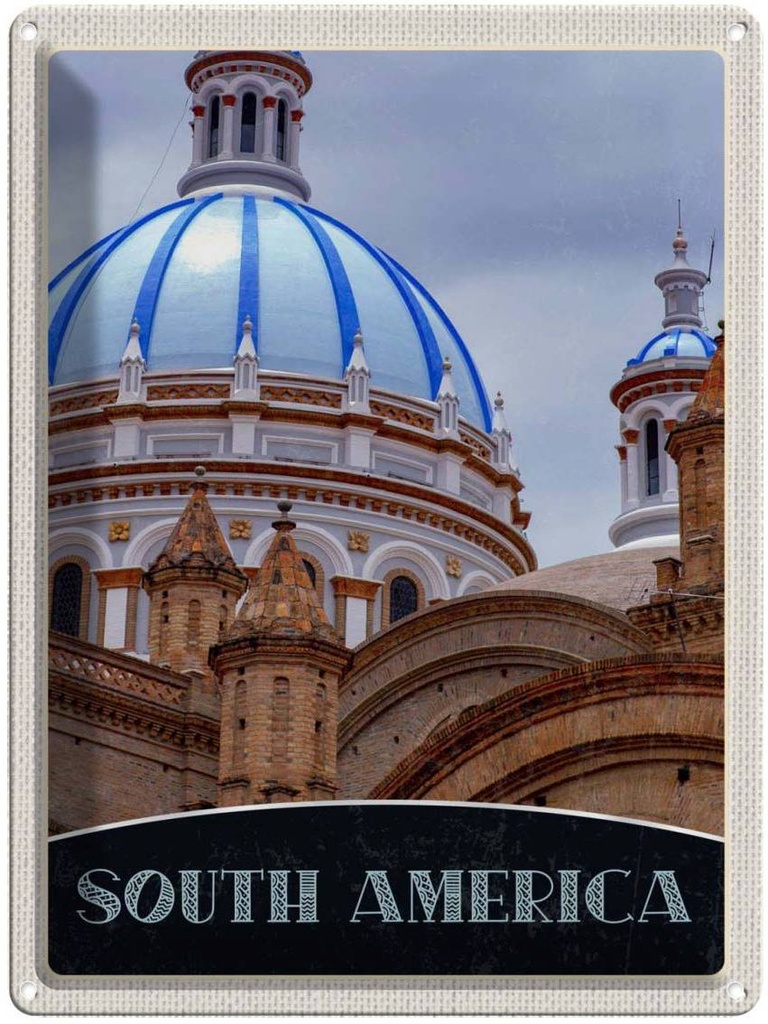 [LA-138104] Blechschild 40x30 cm Süd Amerika Urlaub Architektur Gebäude Bildmotiv Reisemotiv Abenteuer Reisen USA
