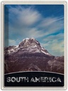 Blechschild 40x30 cm Süd Amerika USA Urlaub Gebirge Natur Schnee Bildmotiv Reisemotiv Abenteuer Reisen