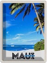 Blechschild 40x30 cm Maui Hawaii USA Urlaub Insel Strand Bildmotiv Reisemotiv Abenteuer Reisen Amerika