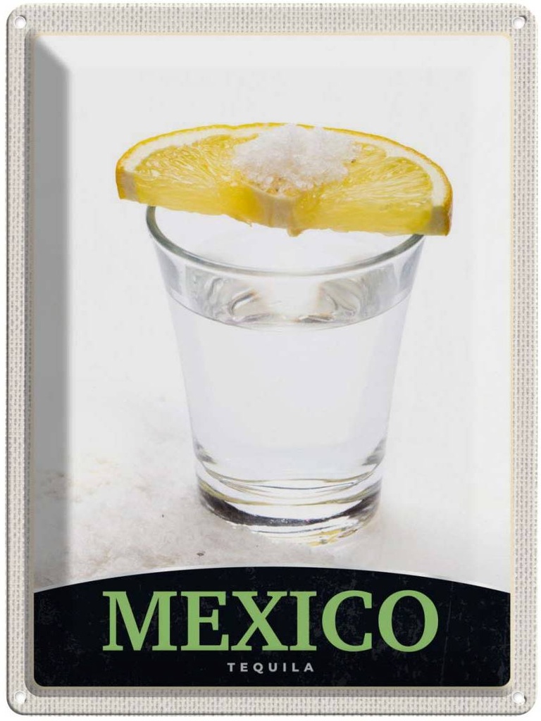 [LA-138151] Blechschild 40x30 cm Mexiko USA Urlaub Amerika Tequila Zitrone Bildmotiv Reisemotiv Abenteuer Reisen