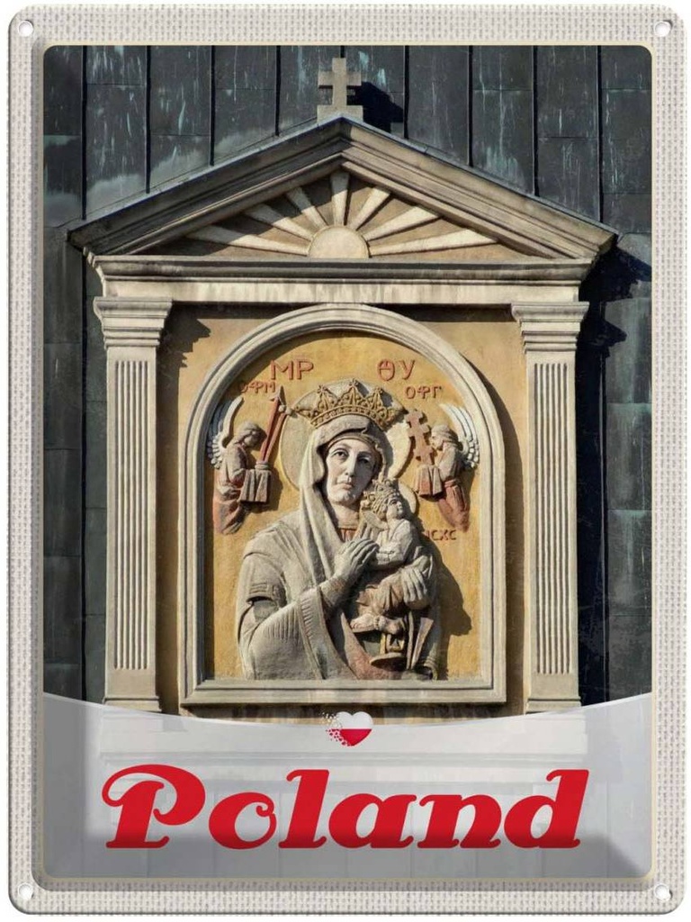 [LA-138154] Blechschild 40x30 cm Polen Europa Architektur Bildmotiv Reisemotiv Abenteuer Reisen Urlaub Häuser