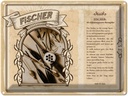 Blechschild 30x40 cm Fischer Rutengeber wertvollen Fang Beruf Arbeit