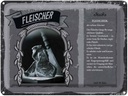 Blechschild 30x40 cm Fleischer robuste Gourmut Qualität Beruf Arbeit