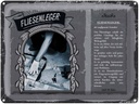 Blechschild 30x40 cm Fliesenleger maßgenauer Gestalter Beruf Arbeit