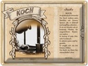 Blechschild 30x40 cm Koch Speisen Geschmack Hygiene Beruf Arbeit