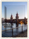 Blechschild 40x30 cm Berlin Oberbaumbrücke Architektur Bildmotiv Reisemotiv Abenteuer Reisen Urlaub Häuser