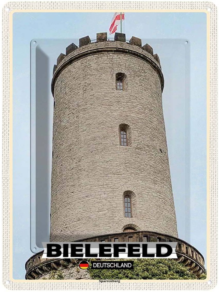 [LA-138336] Blechschild 40x30 cm Berlin Sparrenburg Architektur Bildmotiv Reisemotiv Abenteuer Reisen Urlaub Häuser