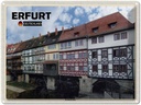 Blechschild 30x40 cm Erfurt Deutschland Krämerbrücke Bildmotiv Reisemotiv Abenteuer Reisen Urlaub