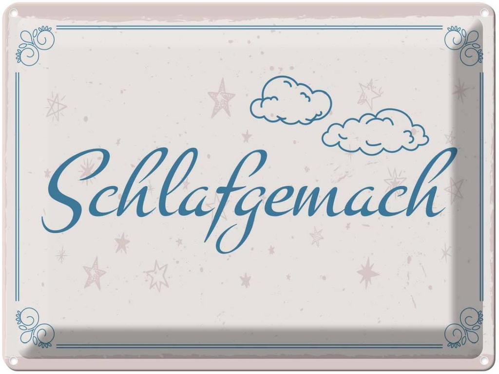 [LA-138387] Blechschild 30x40 cm Schlafgemach Dekoration