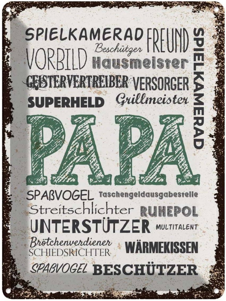 [LA-138454] Blechschild 40x30 cm Spielkamerad Beschützer Freund Familie Freunde