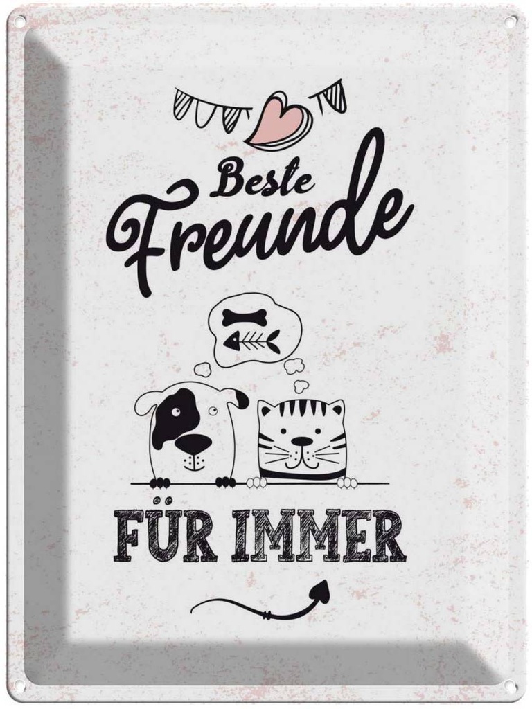 [LA-138510] Blechschild 40x30 cm beste Freunde für immer Familie
