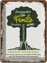 Blechschild 40x30 cm Familie ist wie ein Baum Freunde