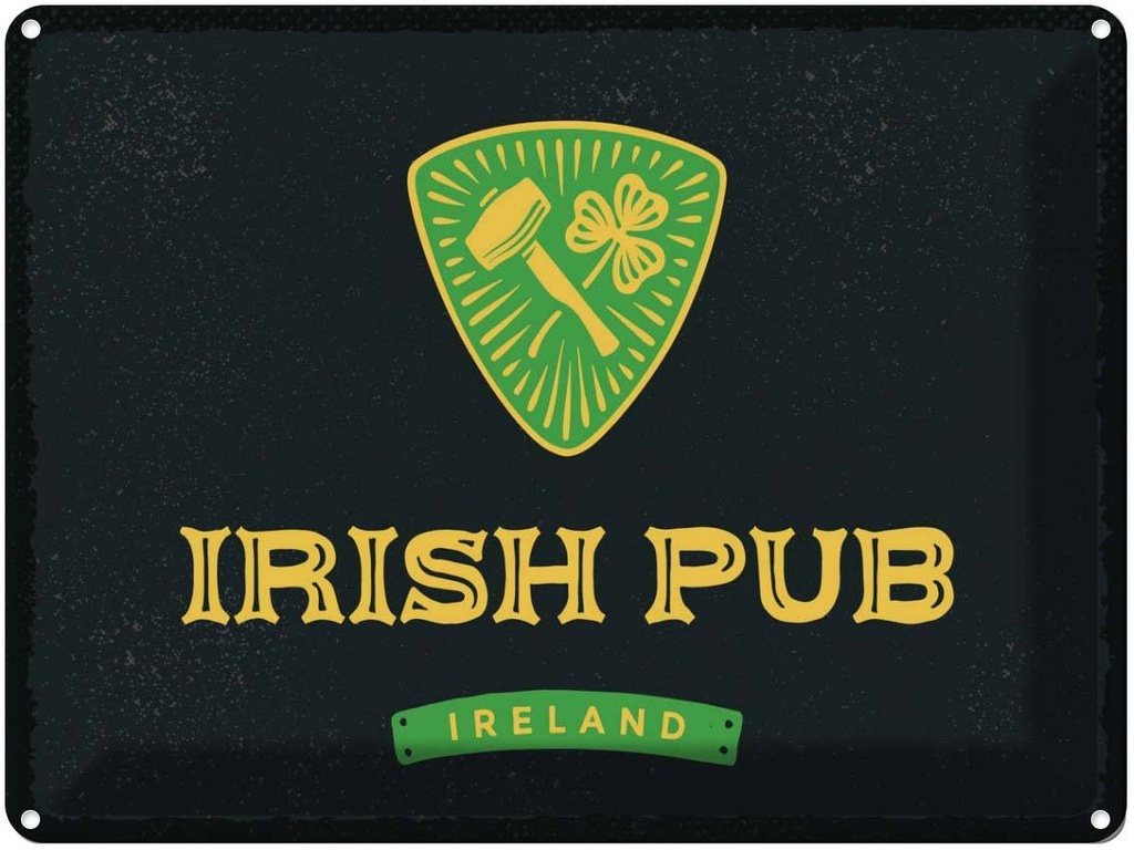 [LA-138572] Blechschild 30x40 cm Ireland Irish pub Alkohol Essen Trinken Bar Club