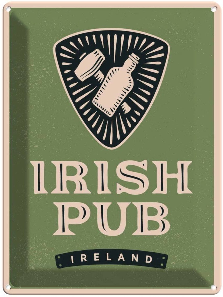[LA-138573] Blechschild 40x30 cm Ireland Irish pub Alkohol Essen Trinken Bar Club