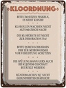 Blechschild 40x30 cm Kloordnung bitte im sitzen pinkeln Warnschild Hinweisschild Sicherheit Vorsicht