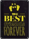 Blechschild 40x30 cm Freunde You I best friends forever Spruch Zitat