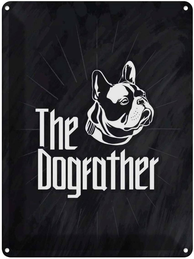 Blechschild 40x30 cm Hund Dog The Dogfather Tier Haustier