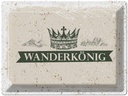 Blechschild 30x40 cm Wanderkönig Krone Berge Dekoration Spruch Zitat