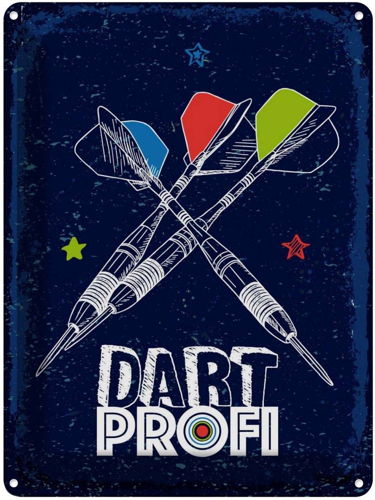 [LA-138691] Blechschild 40x30 cm Dart Profi Dartpfeile Sport Hobby