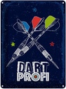 Blechschild 40x30 cm Dart Profi Dartpfeile Sport Hobby