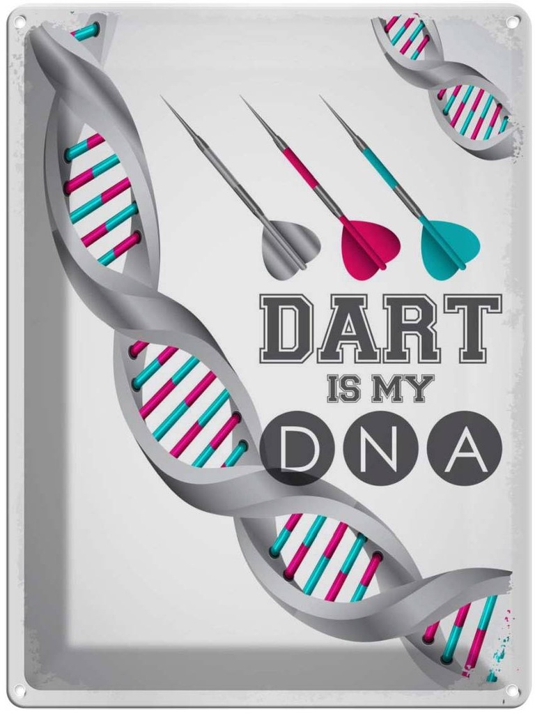 [LA-138692] Blechschild 40x30 cm Sportart Dart is my DNA Sport Hobby Spruch Zitat