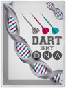 Blechschild 40x30 cm Sportart Dart is my DNA Sport Hobby Spruch Zitat