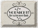 Blechschild 30x40 cm Vorsicht Hier wachen unsere Hunde Warnschild Hinweisschild Sicherheit