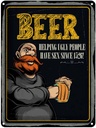 Blechschild 40x30 cm Beer Helping ugly people have Sex