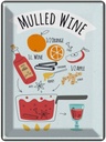 Blechschild 40x30 cm Mulled Wine Orange Anise Essen Trinken