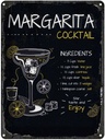 Blechschild 40x30 cm Margarita Cocktail Recipe Essen Trinken