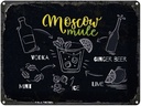 Blechschild 30x40 cm Moscow Mule Ginger Beer Ice Essen Trinken