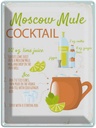 Blechschild 40x30 cm Moscow Mule Cocktail Recipe Essen Trinken