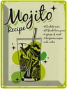 Blechschild 40x30 cm Mojito Cocktail Recipe drink England