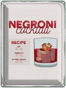 Blechschild 40x30 cm Negron Cocktail Recipe GIN Essen Trinken