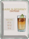 Blechschild 40x30 cm Dark n Stormy Cocktail Recipe Essen Trinken