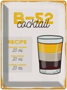 Blechschild 40x30 cm B-52 Cocktail Recipe Orange Essen Trinken