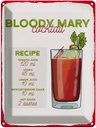 Blechschild 40x30 cm Bloody Mary Cocktail Recipe Essen Trinken