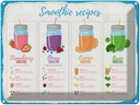 Blechschild 30x40 cm Smoothie Recipe Berry Orange Essen Trinken