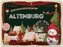 Blechschild 30x40 cm Weihnachtsgrüße aus Altenburg Weihnachten